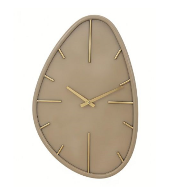 Wandklok Evia organisch beige