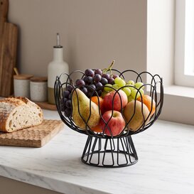 Fruitschaal Wired zwart