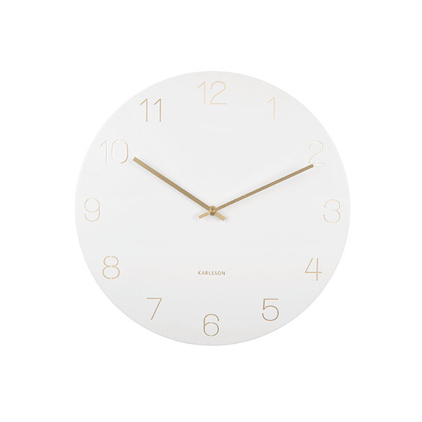 Karlsson Wandklok Charm Engraved Numbers wit Ø 35 cm