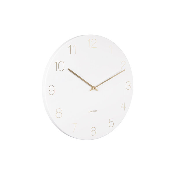 Karlsson Wandklok Charm Engraved Numbers wit Ø 35 cm