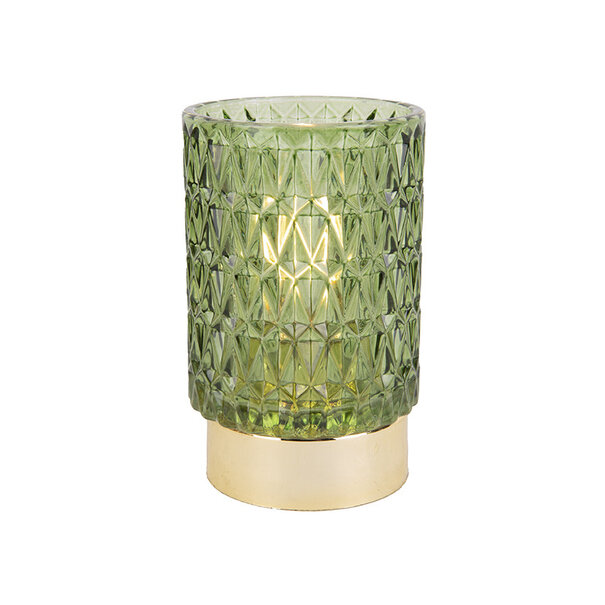 Present Time Votive LED Diamond groen