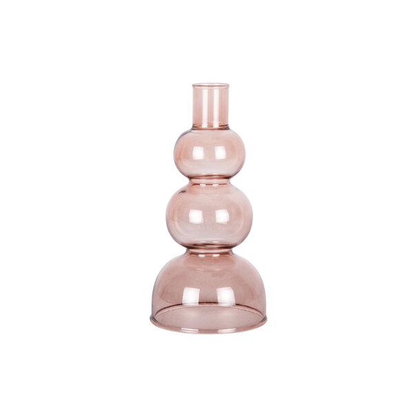 Present Time Kandelaar Layered Circles roze