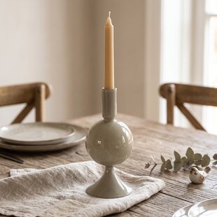 Kandelaar Sparkle Ball vergrijsd groen