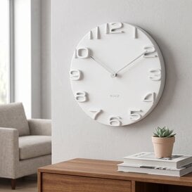Wandklok On The Edge wit Ø 42 cm