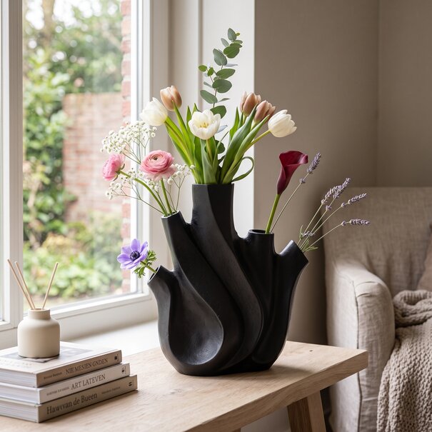Richmond Interiors Vaas Jason Groot Zwart - Stijlvol & Uniek Design
