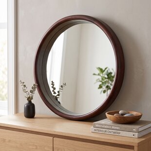 Spiegel 55x10x55 cm DENAHI hout  roodbruin