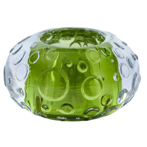 Light en Living Theelicht FINLEY glas licht groen - 2 afmetingen