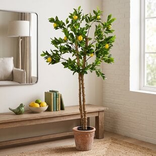 Kunstplant Limon groen citroen 170 cm hoog