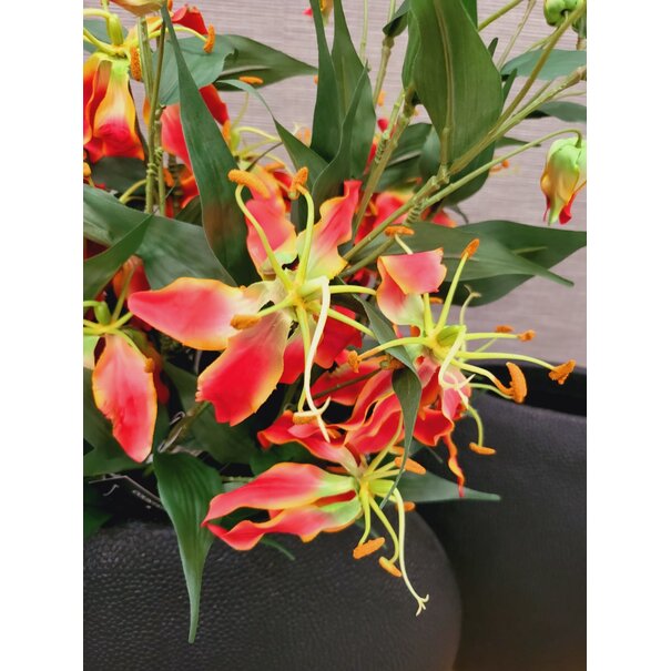 Countryfield Kunsttak Gloriosa oranje - Sfeervolle zijden bloem