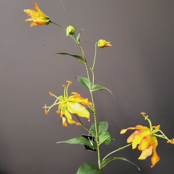 Countryfield Kunsttak Gloriosa goud - Luxe zijden bloem voor in huis