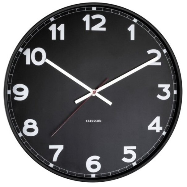 Karlsson Klok new classic medium zwart Ø 40,5 cm