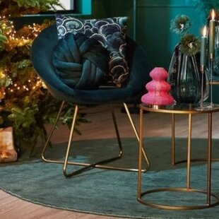 Kussen 33x33 cm KNOT velvet petrol