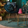 Kussen 33x33 cm KNOT velvet petrol