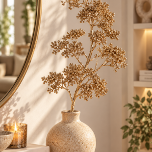 Leaves Plant metallic goud