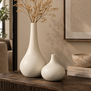 Vaas deco 24,5x16,5x55 cm LINETA wit