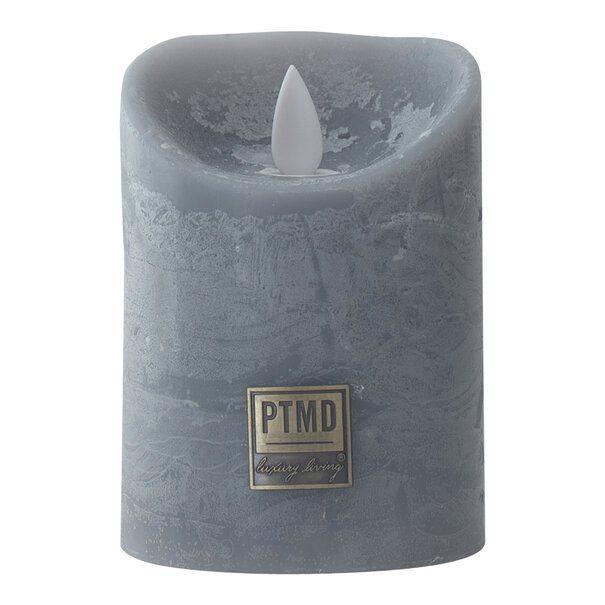 PTMD LED Licht Kaars suede grey met beweegbare vlam