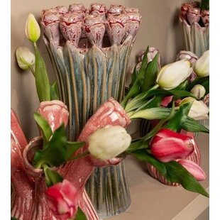 Vaas Tulips Mint Green ceramic tulip shaped S