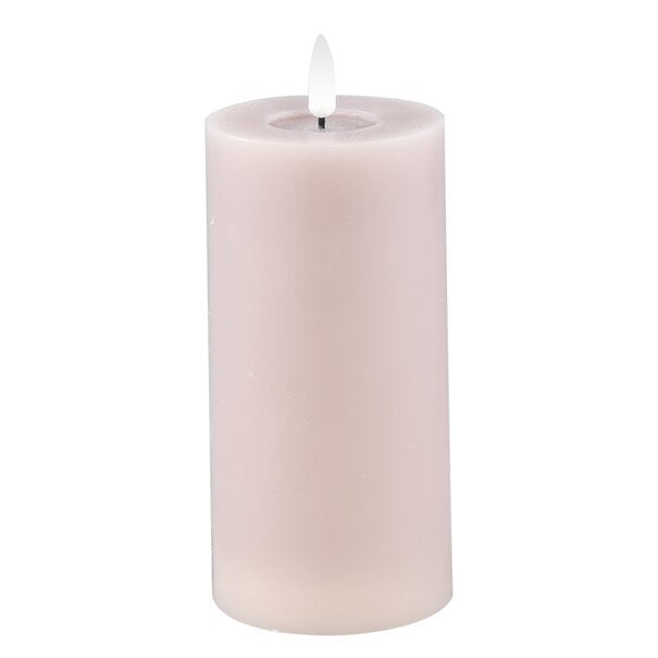 PTMD LED Licht Kaars smooth beige met beweegbare vlam M