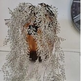 Kunsttak Berry Plant Zilver berry hanging spray