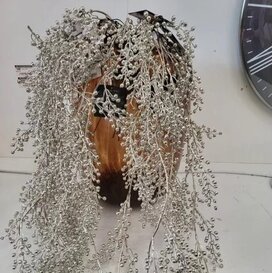Kunsttak Berry Plant Zilver berry hanging spray