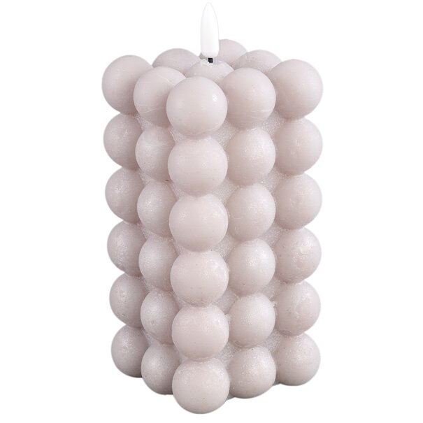 PTMD LED Licht Kaars Bubble beige L