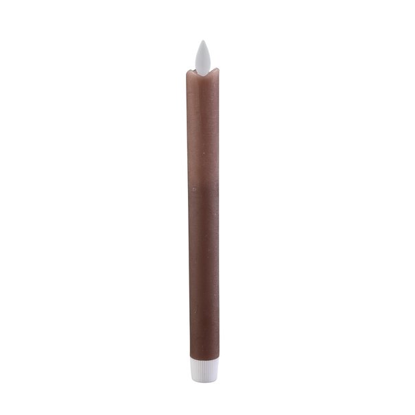 PTMD LED Dinerkaars rustiek bruin met beweegbare vlam – 2 stuks