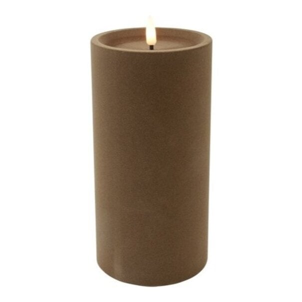 Countryfield Stompkaars Lyon LED velvet taupe M - Ø 10 x 20 cm