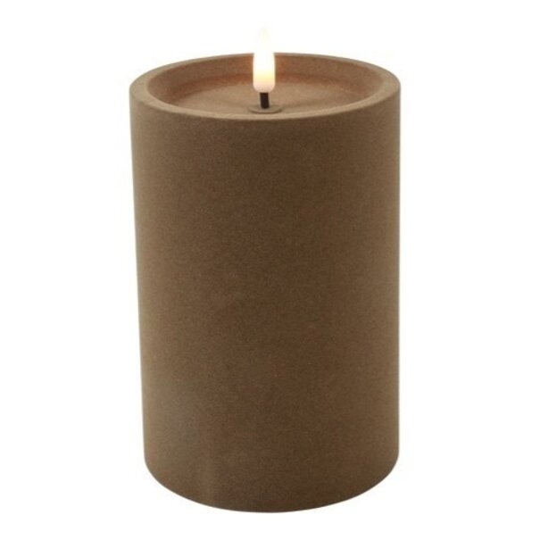 Countryfield Stompkaars Lyon LED velvet taupe M - Ø 10 x 15 cm