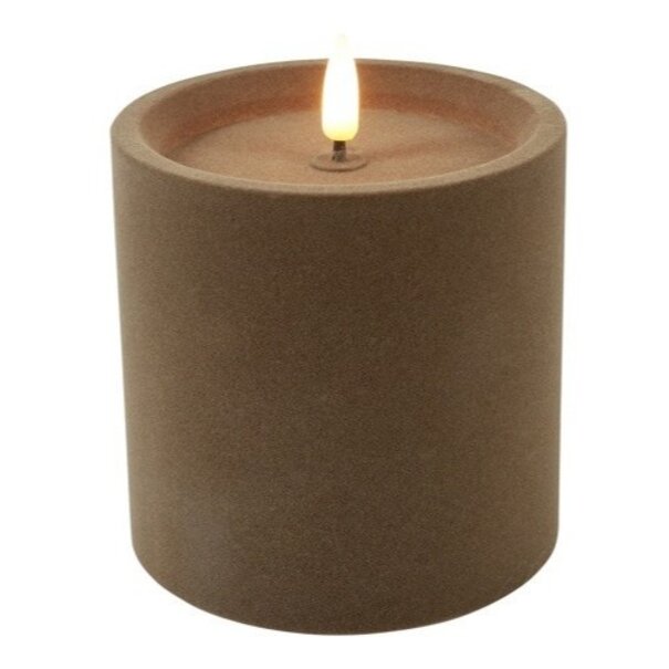 Countryfield Stompkaars Lyon LED velvet taupe S - Ø 10 x 10 cm