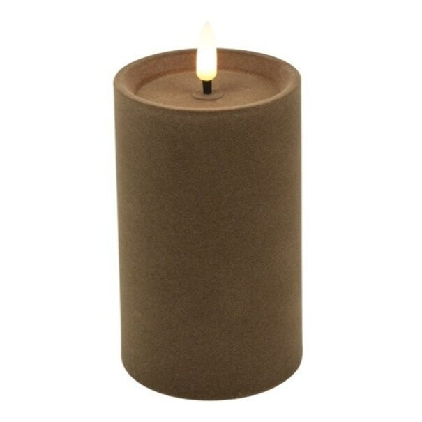 Countryfield Stompkaars Lyon LED velvet taupe XL - Ø 7,5 x 15 cm