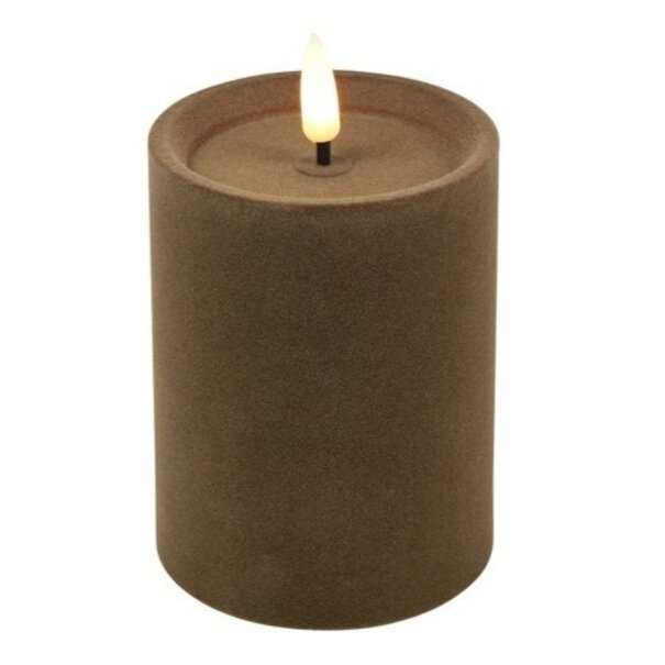 Countryfield Stompkaars Lyon LED velvet taupe M - Ø 7,5 x 10 cm