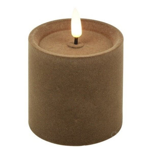 Countryfield Stompkaars Lyon LED velvet taupe S - Ø 7,5 x 7,5 cm
