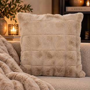 Kussen Imitatiebont Cosy Eloise beige