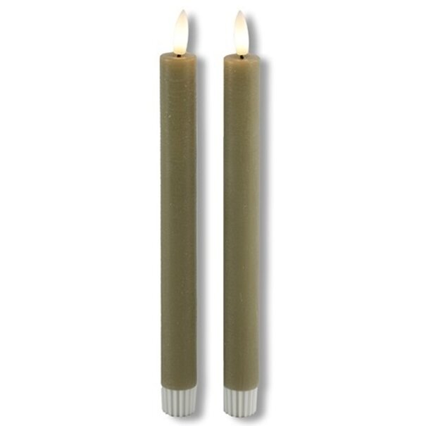 Countryfield LED Licht Dinerkaars Lyon rustiek beige - set van 2