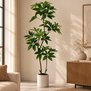 Kunstplant in pot Pachira groen-L 25 x B 25 x H 190 CM