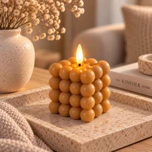 Bolletjes kaars LED Lyon amber M