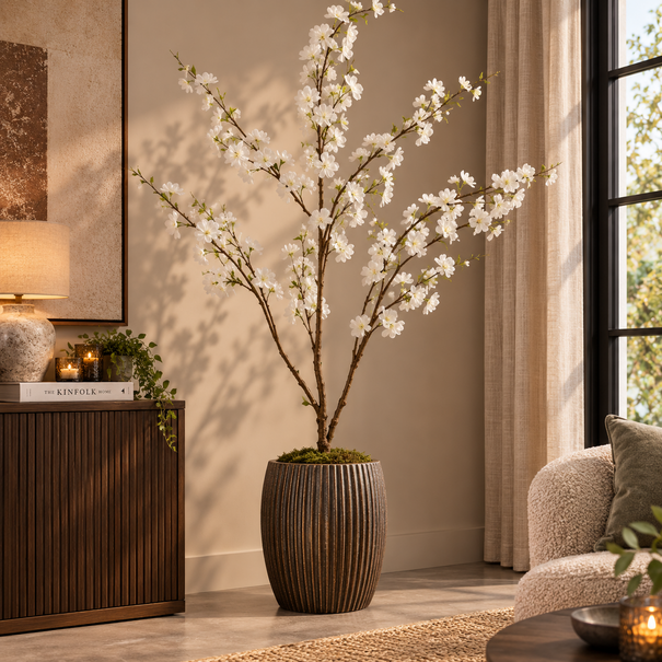 Countryfield Kunstplant Prunus M wit - L 50 x B 50 x H 185 CM