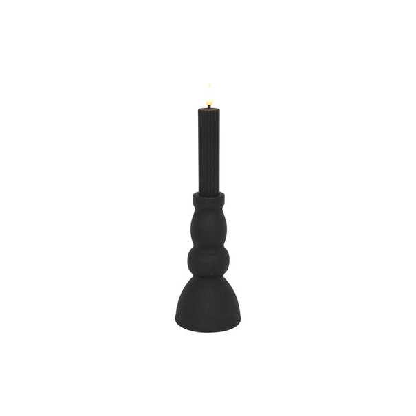 Countryfield Kandelaar + Kaars LED Tabe L zwart