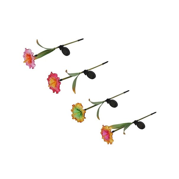 Countryfield Tuinsteker Hibiscus Solar LED - set van 4 tuinstekers
