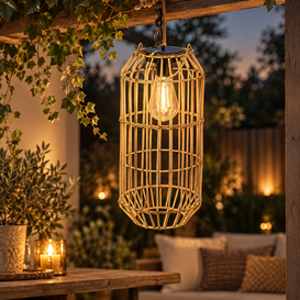 Solar lamp hangend LED Kalita L naturel