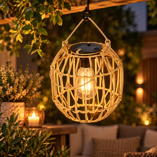 Solar lamp hangend LED Kalita S naturel