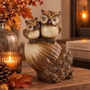 Ornament Uilen Iljar bruin