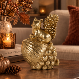 Ornament eekhoorn Peppi M goud