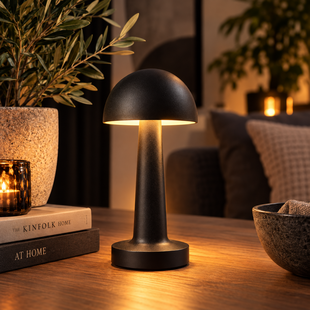 Tafellamp met dichte kap Lampa zwart