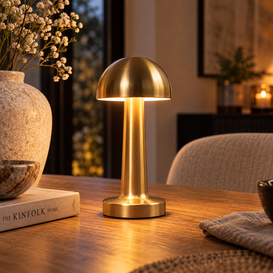 Tafellamp met dichte kap Lampa goud