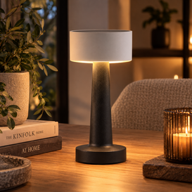 Tafellamp Lampa zwart / wit oplaadbaar