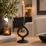 Kandelaar Levie zwart 27 cm hoog