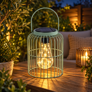 Hanglamp LED solar Arli S hoog groen