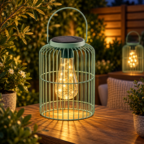 Countryfield Hanglamp LED solar Arli L hoog groen