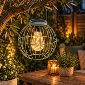 Hanglamp LED solar Arli S groen